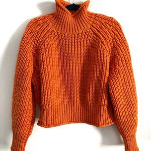 New H&M Knit Orange Sweater Size Large.
